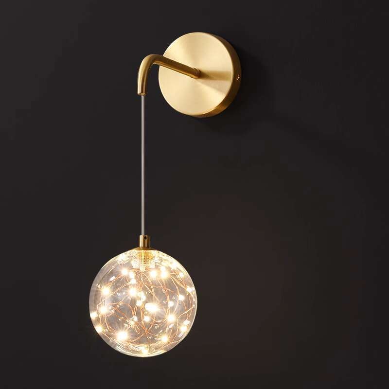 Gaya Amerika postmodern mewah cahaya semua tembaga dinding, tamu kreatif minimalis Nordic dinding la