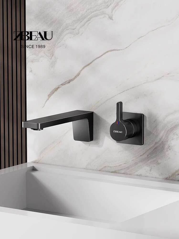 

ZBEAU menyembunyikan berpisah panas dan sejuk fusi ke dinding tipe bakin tersembunyi faucet minimalis semua tembaga