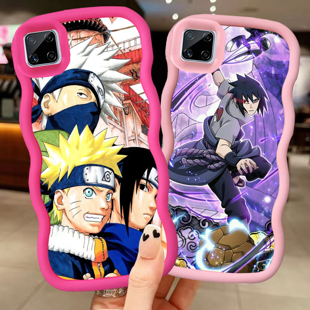 Z-25 Anime Naruto Akatsuki Merah Hitam Pink Casing untuk OPPO Reno A16E A16K Realme C20A C20 4 4F A9