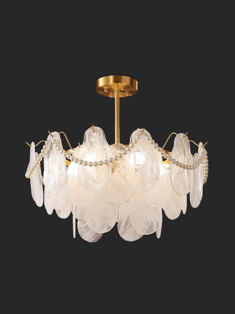 Semua lembaran minimalis tamu villa pendant, mutiara cahaya studi mewah, bulu krim tinggi ruang maka