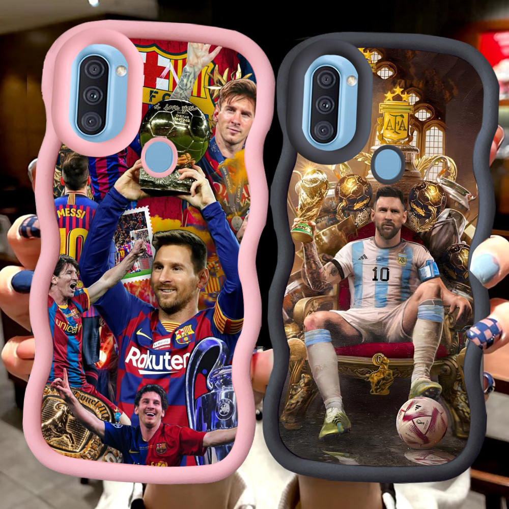 Z-13 Messi 10 Merah Hitam Pink Casing untuk Samsung Galaxy A20 M10S M20S A10S A21S M01S