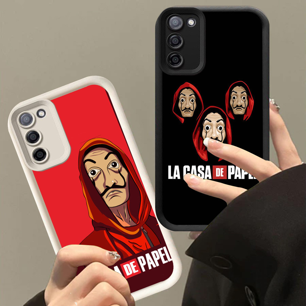 XI47 La Casa De Papel Casing untuk Samsung J6 A7 A10 J2 M21 A72 J7 J4 M30S Prime Plus Pro 5G Hitam P