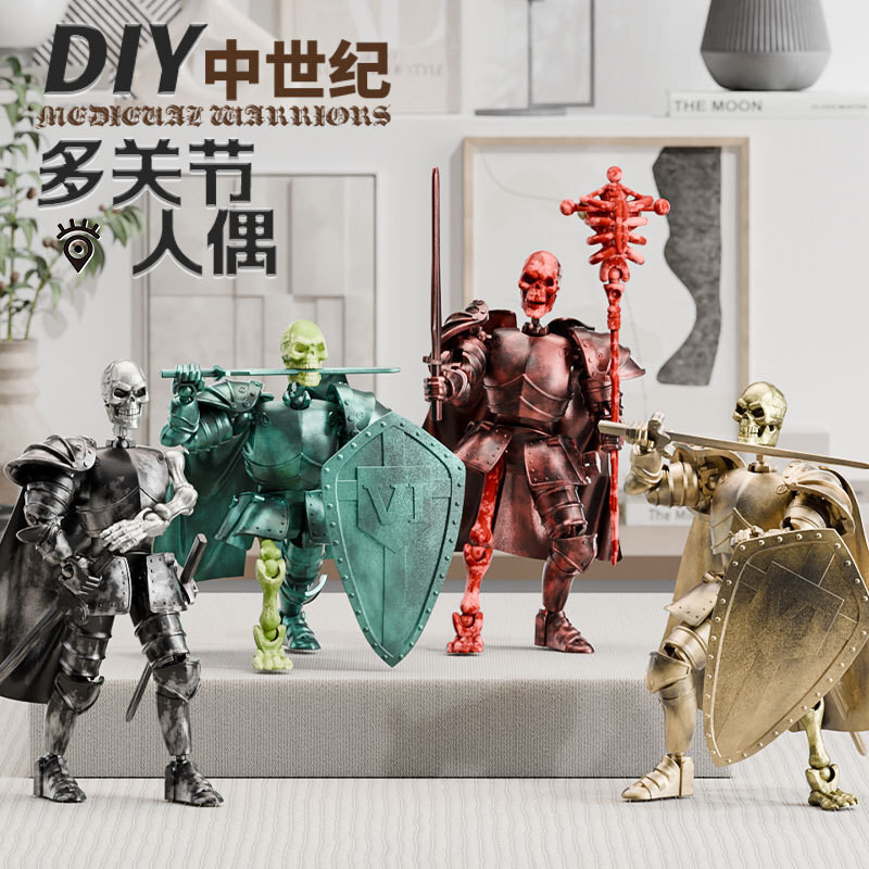 Robot Mainan Anak  Baru abad pertengahan tengkorak mainan sendi boneka bergerak potongan ungkapan kr