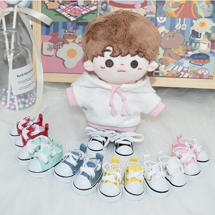 Boneka  15cm kapas 6 menit BJD 30cm sendi boneka ganti aksesoris sepatu kanvas 4.5cm