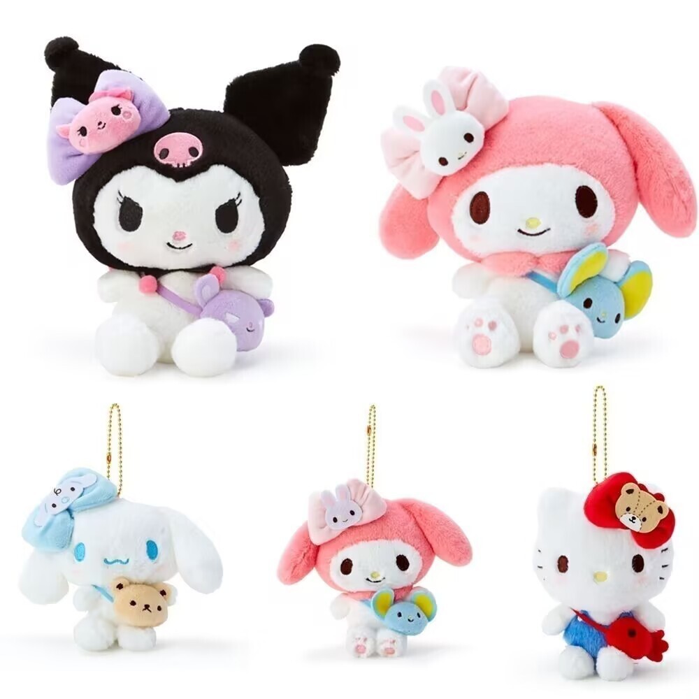 Gantungan Kunci Bag Charm  Kuromi Melody Jade Guigou KT Cat Backpack Series Doll Gift  Import