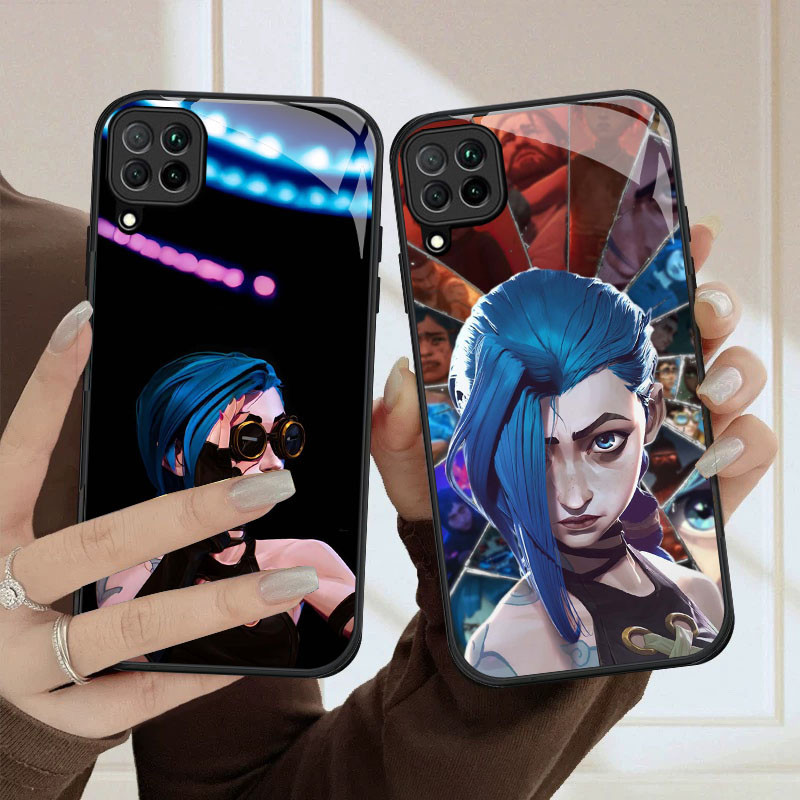 HK-69 Jinx ll Arcane HD Glass Casing untuk Samsung A12 M32 M12 A22 5G