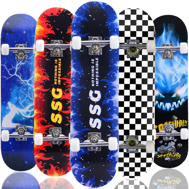 Skateboard Anak Anak Remaja Milenial Generasi Z  31 inci profesional dewasa jalanan berus kayu maple