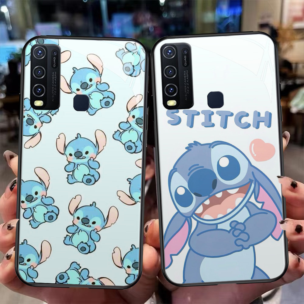 XI32 Stitch Kaca Casing untuk VIVO Y20 Y30 Y20i Y50 S1 V15 Y20s Pro HD