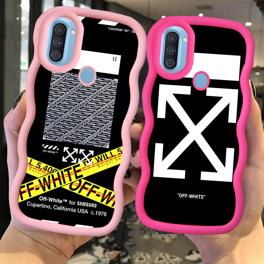 Z-10 off white Merah Hitam Pink Casing untuk Samsung Galaxy A20 M10S M20S A10S A21S M01S