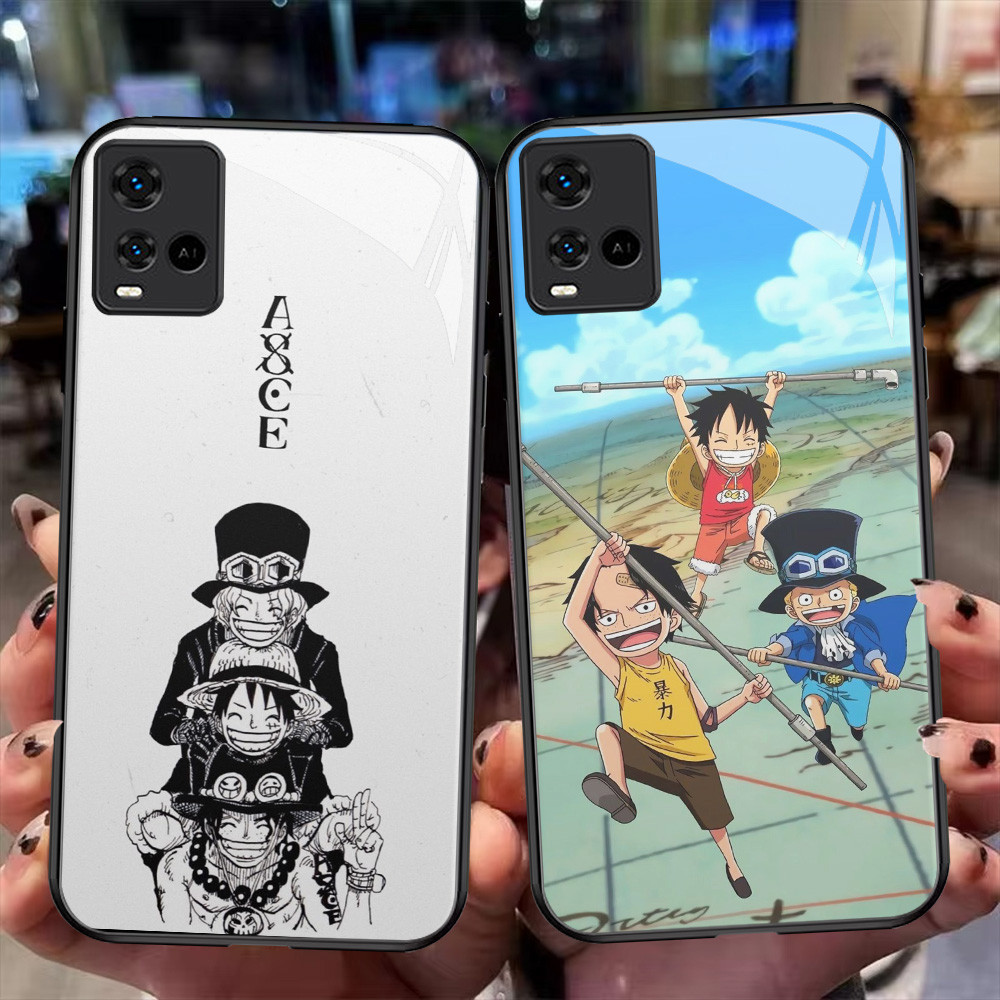 XI14 One Piece 3Bro Kaca Casing untuk VIVO Y21t Y73 Y33t Y21s V30 Lite Y33s Y21 Pro 5G HD