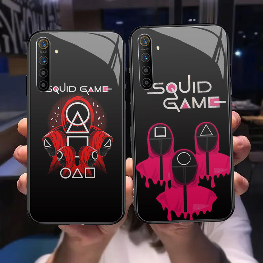 O-46 Squid Game Kaca HD Casing untuk Realme Narzo 3i 7 20A 5 3 10A 5i 6i 10 C65 5S Pro