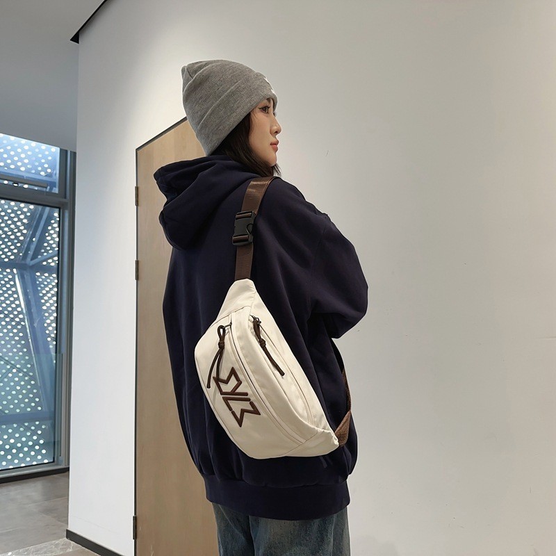 Tas Selempang Bahu Chest Bag  Tas satu bahu crossbody baru pasangan, tas dada tampilan tinggi, porta