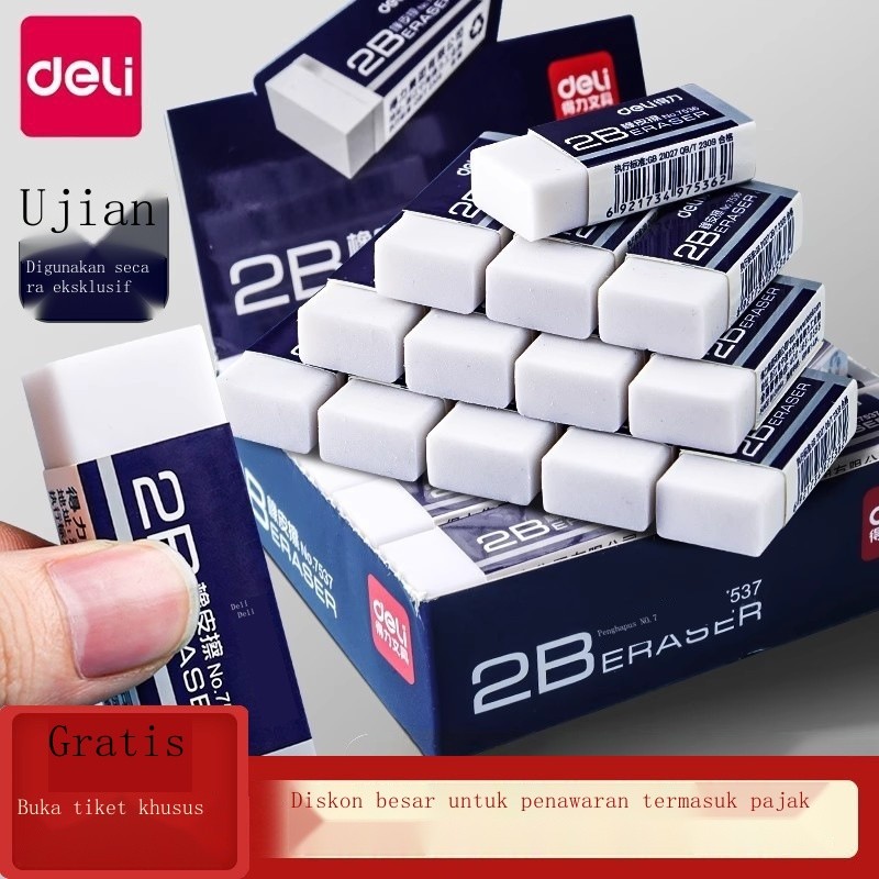 

L Deli 7537 Penghapus Ujian Siswa 2B Penghapus Bersih Grosir Alat Tulis Sekolah Dasar dan Menengah