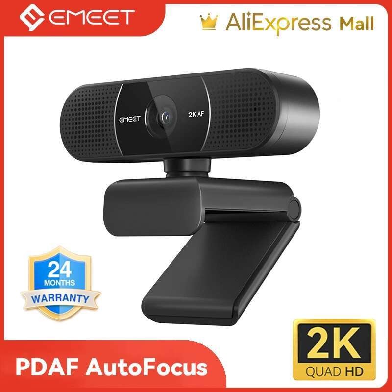 Webcam 1080P Streaming USB Camera PDAutofocus EMEET C960 2K Web Cam With Microphone for YouTube Desk