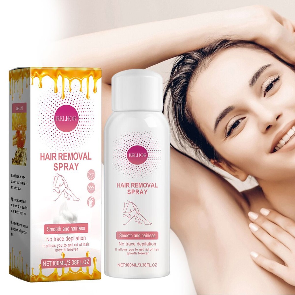 EELHOE Honey Hair Removal Spray 100ml Perontok Bulu Miss V Permanen Ketiak Paha Dada Tanpa Rasa Saki
