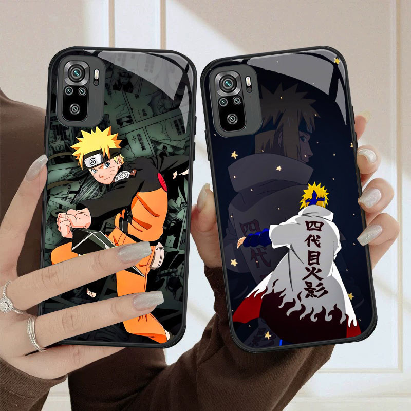 HK-31 Naruto HD Glass Casing untuk Xiaomi Redmi Note 10 10S 10T 11 SE 11S Poco M3 M4 M5S Pro