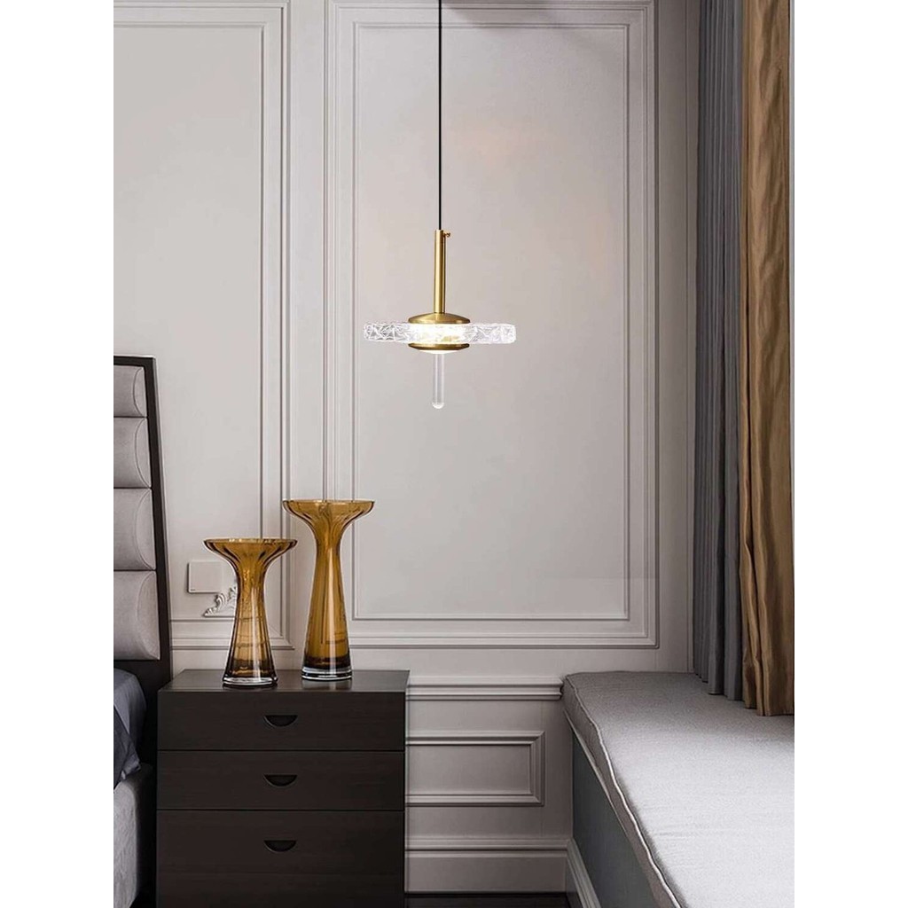 Italia semua kamar hotel tembaga lampu sisi tidur rug tamu modern minimalis Nordic latar belakg TV d