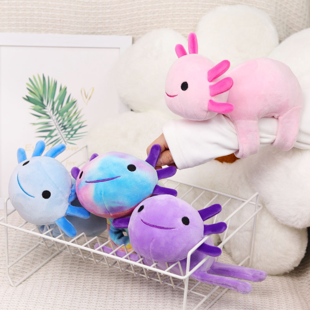 Boneka  Baru warna merah muda salamander kerap lingkaran hexagon dinosaurus ikan boneka AxolotlPlush