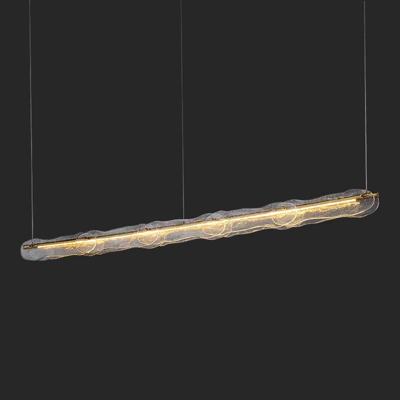

Postmodern Nordic light luxury style restaurant pendant light, American minimalist long strip personalized bar counter