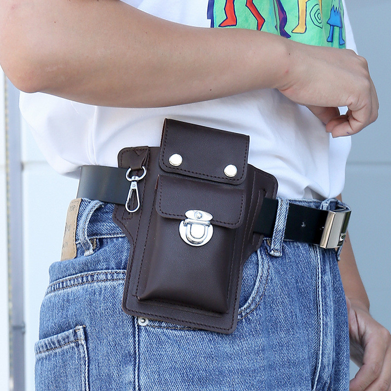 Tas Kantong HP Handphone Ponsel Mobile Pouches  Tas ponsel, lokasi konstruksi pria bekerja kulit, pi