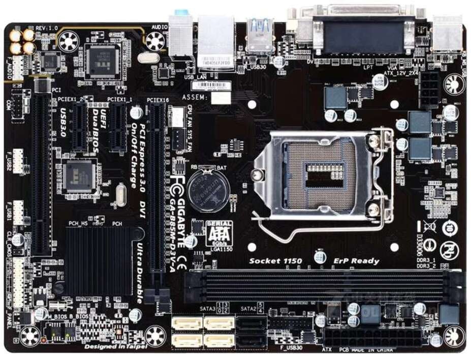 Papan kecil terintegrasi Gigabyte/Gigabyte B85M-D3V-A 1150 baru dengan garansi satu tahun untuk mot