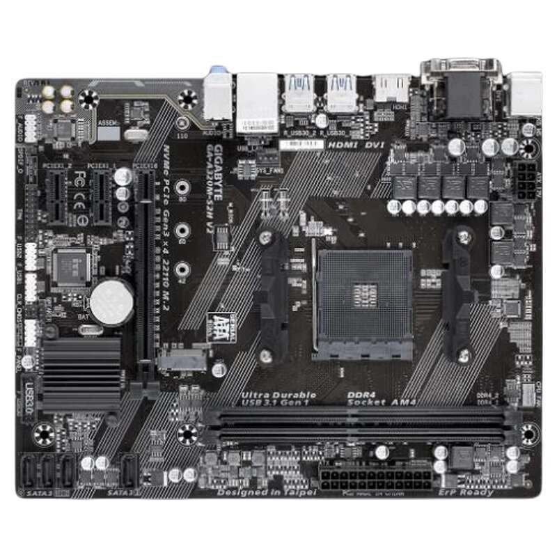 GIGABYTE Gigabyte A320M-S2H A320 AM4 VGA HDMI M.2 DDR4. DDR4.