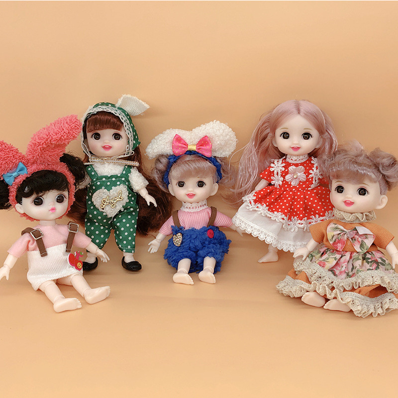 Boneka  6 inci 16cmbjd gaya putri OB11 ganti boneka kauboj pakaian pernikahan gadis aksesoris