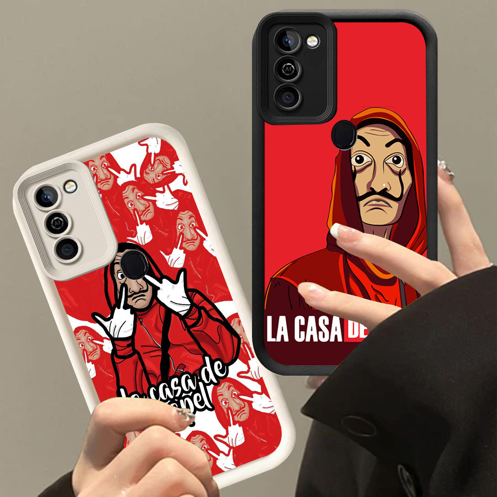 XI47 La Casa De Papel Casing untuk Samsung A21S A55 A10S A50s A50 A30s A20S A11 A30 A20 5G M11 Hitam