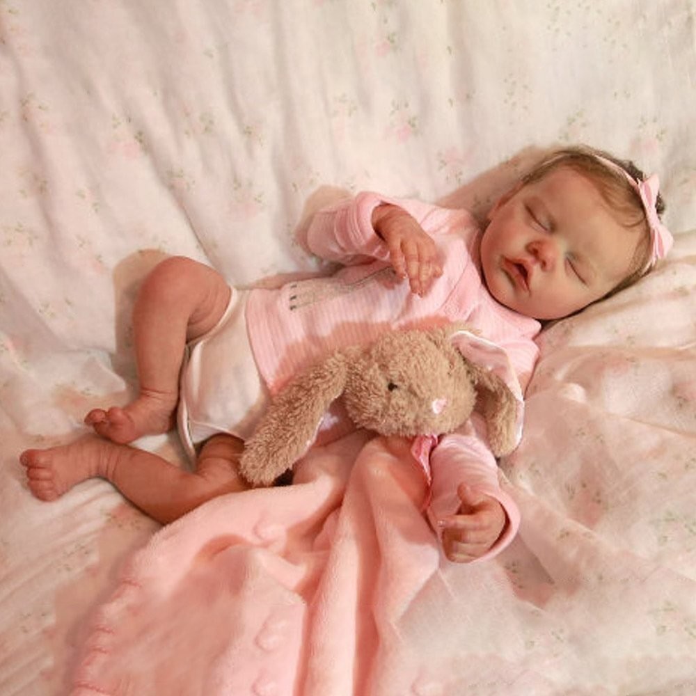 Boneka  18inch reborn doll Twin A simulasi dilahirkan kembali boneka bayi yang lucu