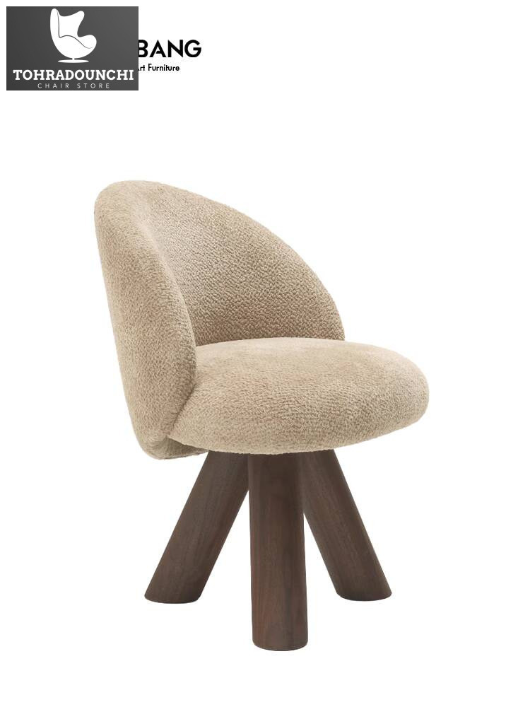 Kursi makan minimal Italia rumah tangga Nordic belakang sederhana desainer kopi kursi santai kayu so