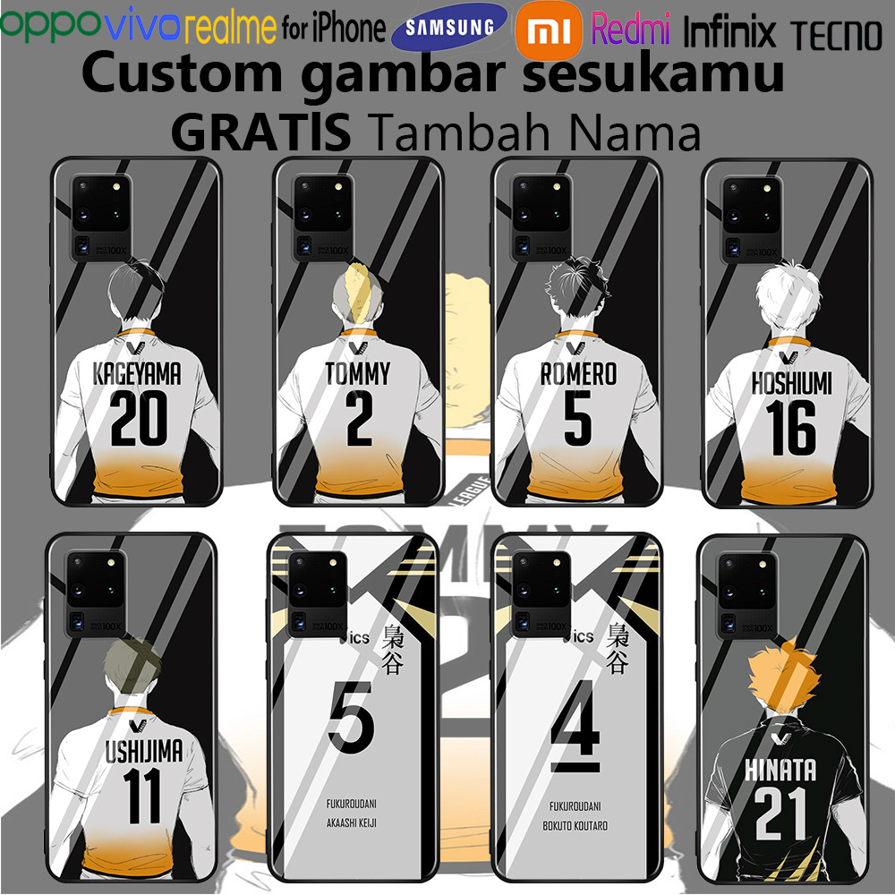 Custom Phone Case Tempered glass case (All Type HP) All models [HP for iPhone 6 6s 7 8 Plus SE2 SE3 