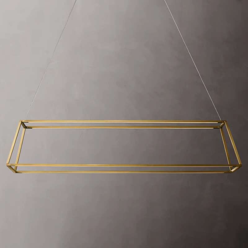 

Geometri kreatif postmodern semua pendant tembaga, desainer minimalis Amerika, ruang eksposisi berbentuk kotak, bar