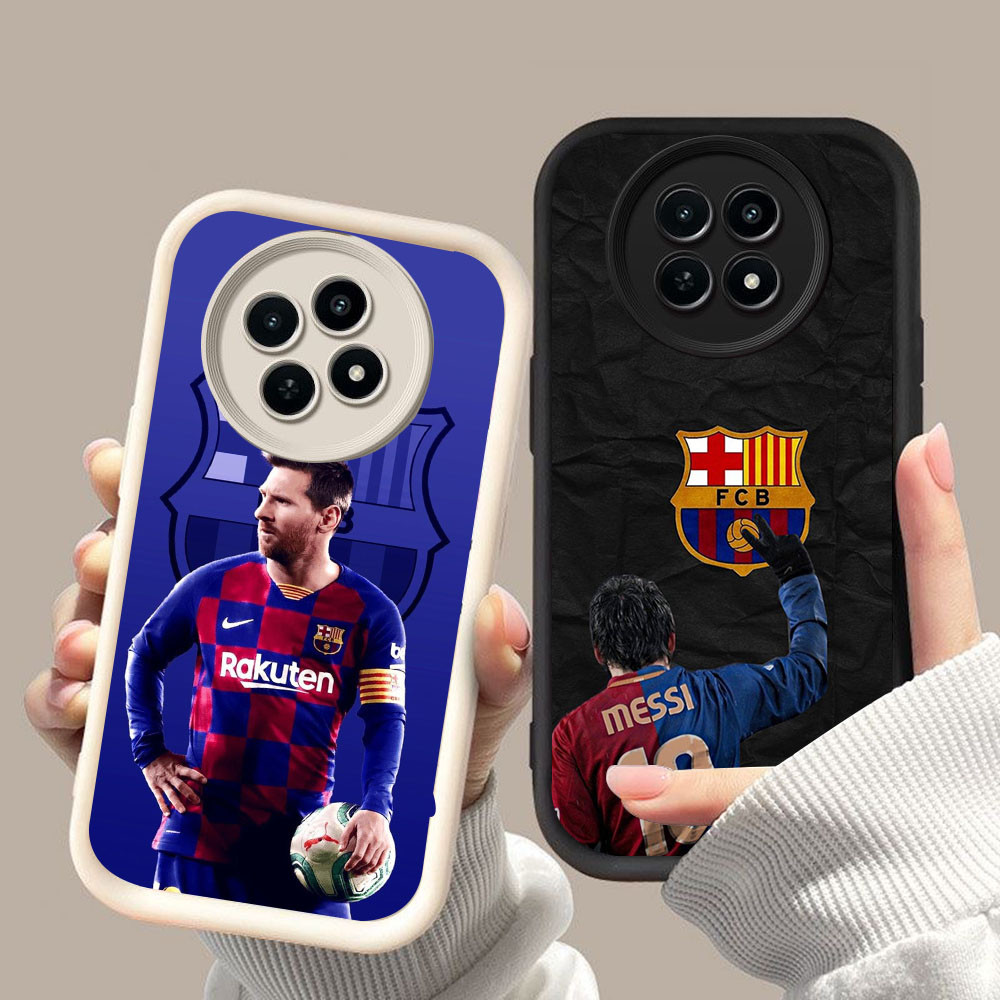 HK-58 Barcelona Messi Luxury shockproof Casing untuk Realme 12 12X 13 C65 Narzo 70 N65 Pro Plus
