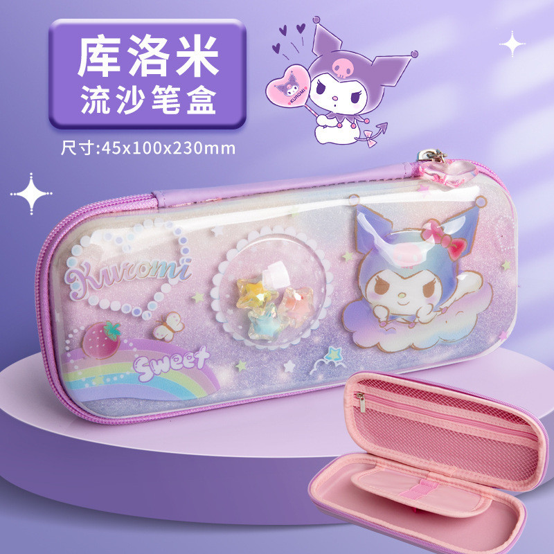 

Kotak Pensil Anak Kasus Sanrio Kuromi 3D yang asli siswa sekolah dasar, kasus pensil kapasitas besar untuk gadis-gadis dan perempuan, Import