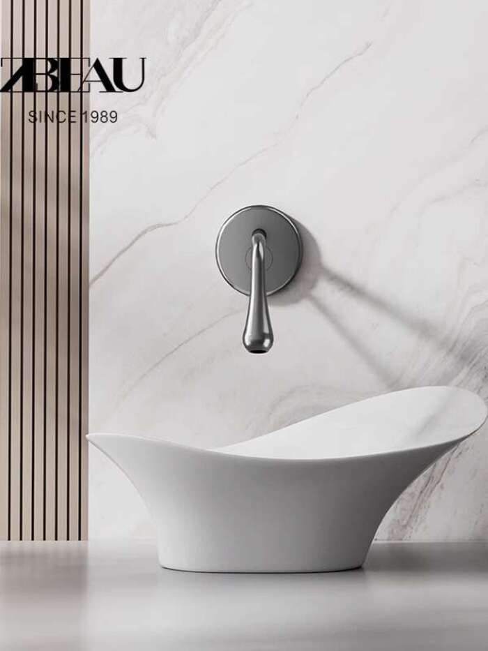 

Tepat air ZBEAU semua tembaga tersembunyi faucet, hot and cold washbasin, kamar mandi rumah tangga pre embedded faucet