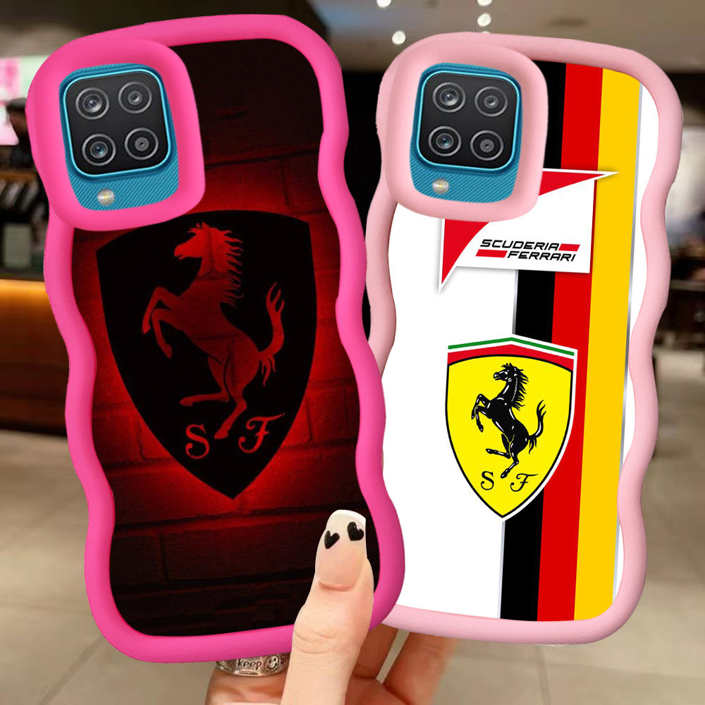 Z-51 Ferrari sports car Merah Hitam Pink Casing untuk Samsung Galaxy F12 M22 A12 M32 M12 A22 5G