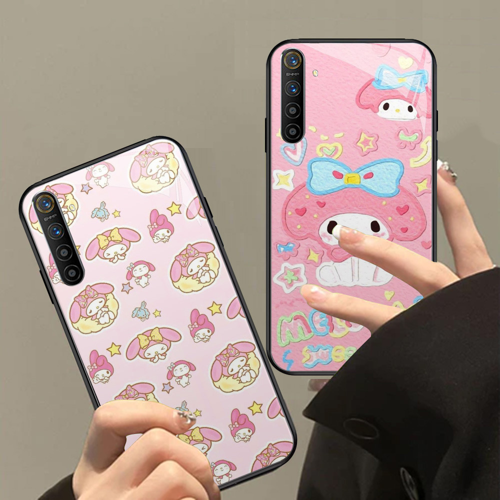 XI43 Melody Kaca Casing untuk Realme 3i 5i Narzo 10 7 20A 3 6i 5S 10A C65 5 Pro HD