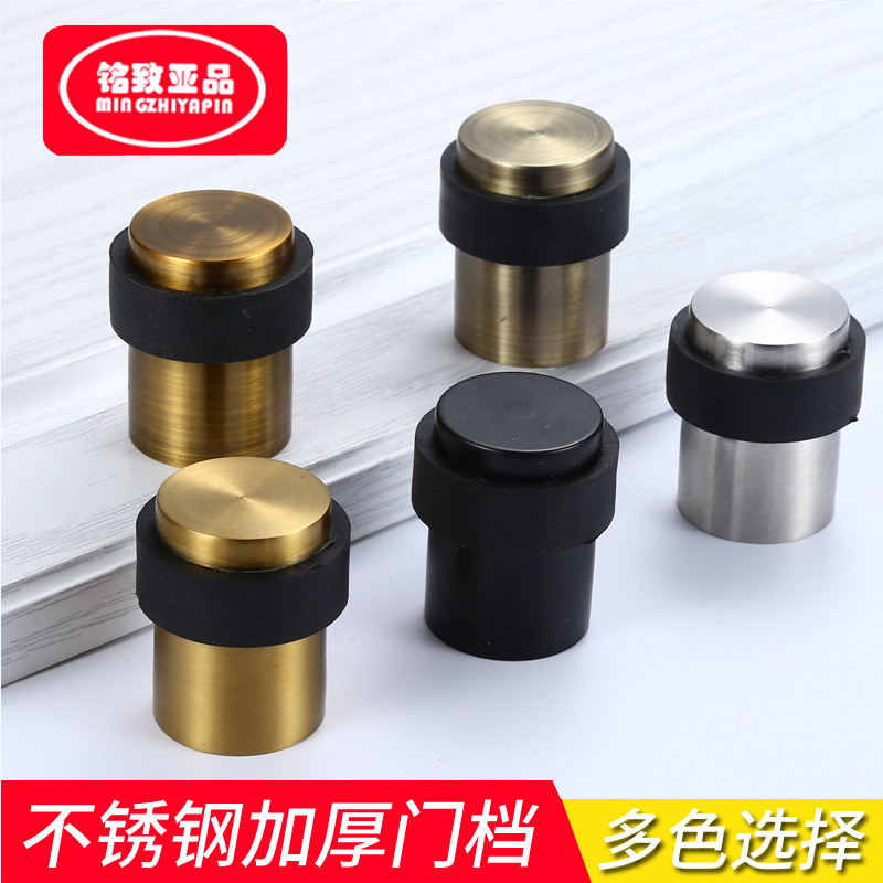 Penahan Pintu Door Stopper  Bisa diperoleh tanpa lubang pengeboran, anti-pencurian baja kotor, kaca 
