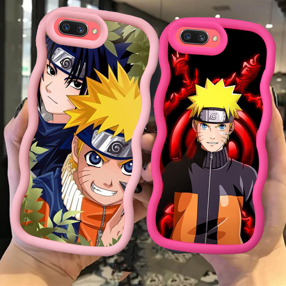 Z-57 Uzumaki Naruto Merah Hitam Pink Casing untuk OPPO Realme C2 A12E C1 A1K C2S A3S