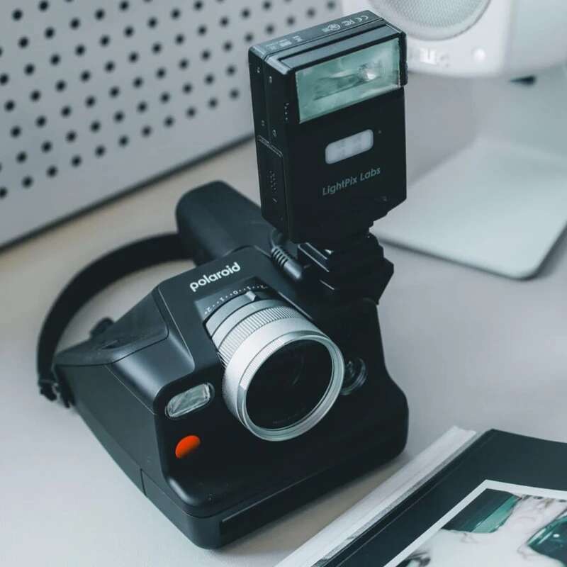 Pemegang sepatu panas berkembang kamera instant i-2 conveniently install external flashlamp brackets