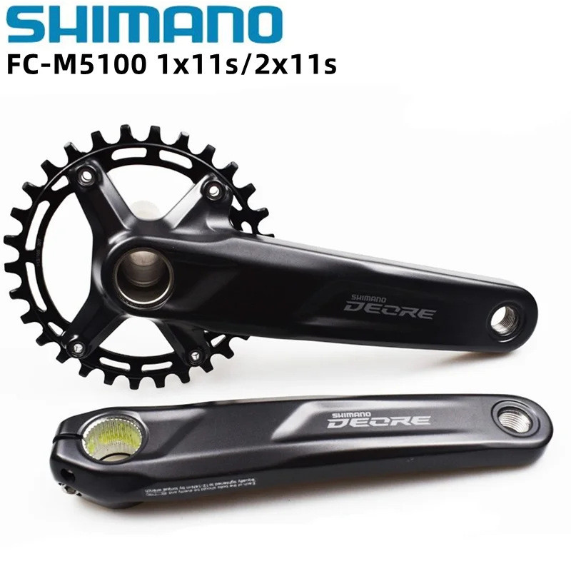 Crank Sepeda  SHIMANO crank set M5100 11 kecepatan sepeda gunung single ganda disk gigi besar