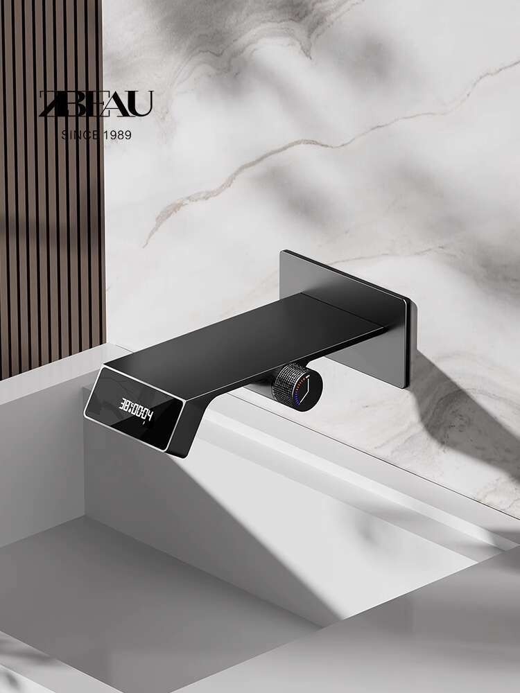 

ZBEAU menyembunyikan Tampilan Digital Faucet Penuh Tembok tembaga dalam Dasar Air Terjun Putih Terisi Rumah Bathtub