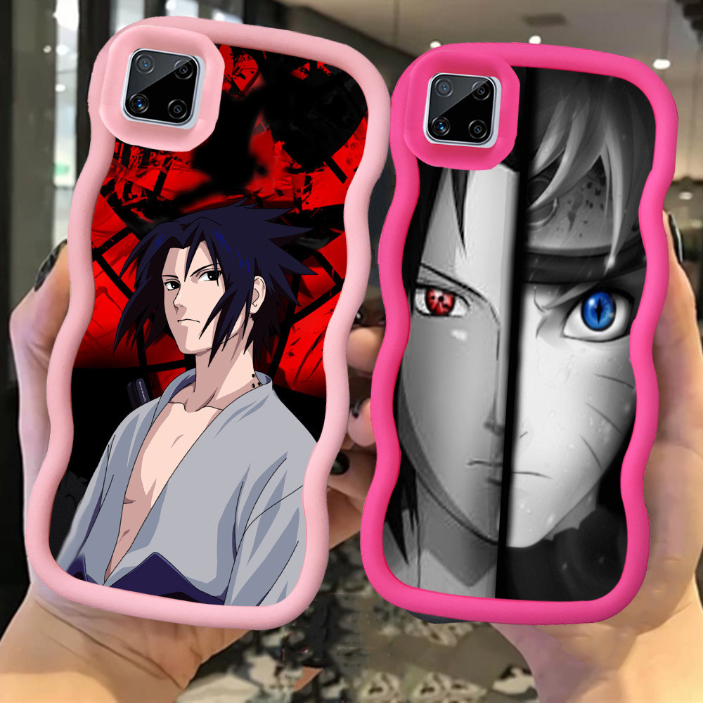 Z-66 Anime Naruto Merah Hitam Pink Casing untuk OPPO Reno A16E A16K Realme C20A C20 4 4F A93 Lite