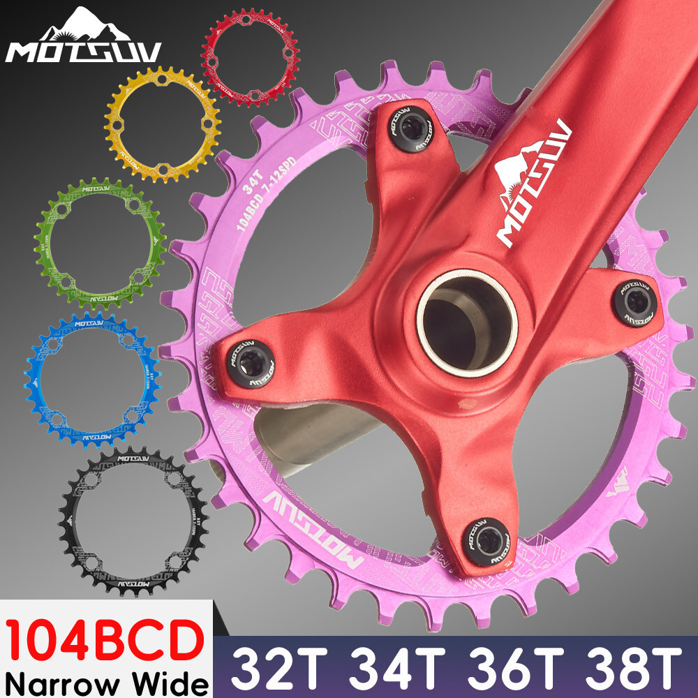Crank Sepeda  MOTSUV gigi positif dan negatif sepeda gunung 104BCD single disk 32T 34T 36T / 38T