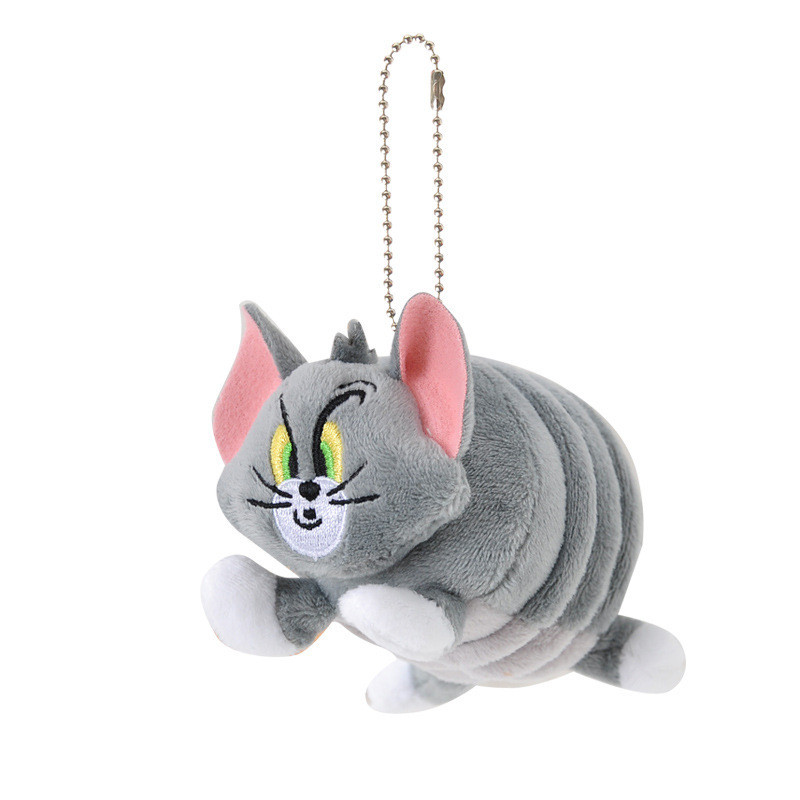 Genuine dan tikus mainan plush musim semi deformasi tom kucing kunci tas gantungan lucu  Import