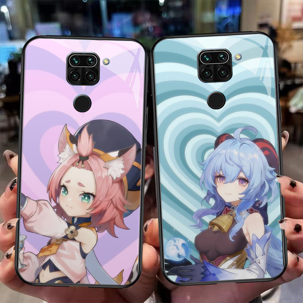 XI87 Genshin Kaca Casing untuk Xiaomi Redmi Note Poco X3 8 9S 9 8A M3 Pro HD