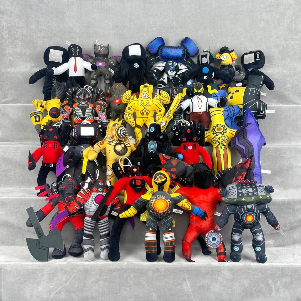 Boneka Mini Anak  Skibidi New Weapon Toilet vs Surveillance Person Doll Plush Toy  Import