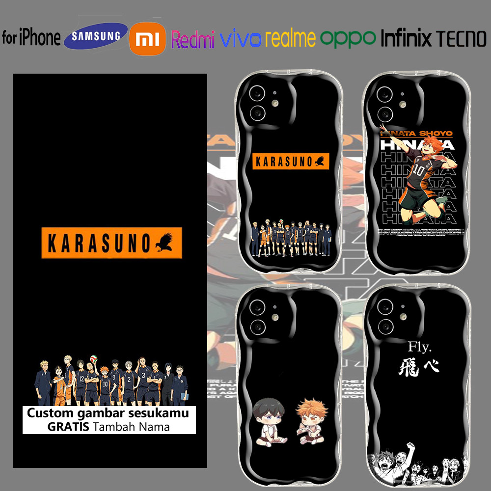 Custom case Transparent wave Phone Soft case Casing ZZ22 Haikyuu [HP All models Dll]