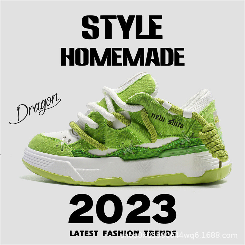 Sepatu  Meningkatkan ketebalan dasar tren ins roti 2023 pasangan baru kasual ayah sepatu olahraga pr