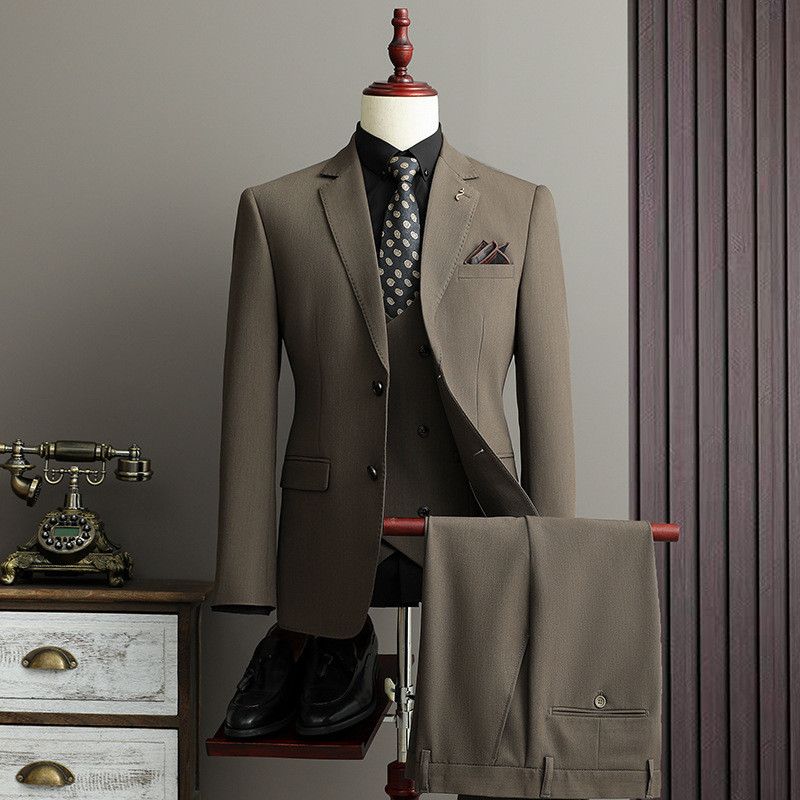 Jas Pria Korean Style  Jas Pria Blazer Pria Kasual  Korean version high-quality with single row two 